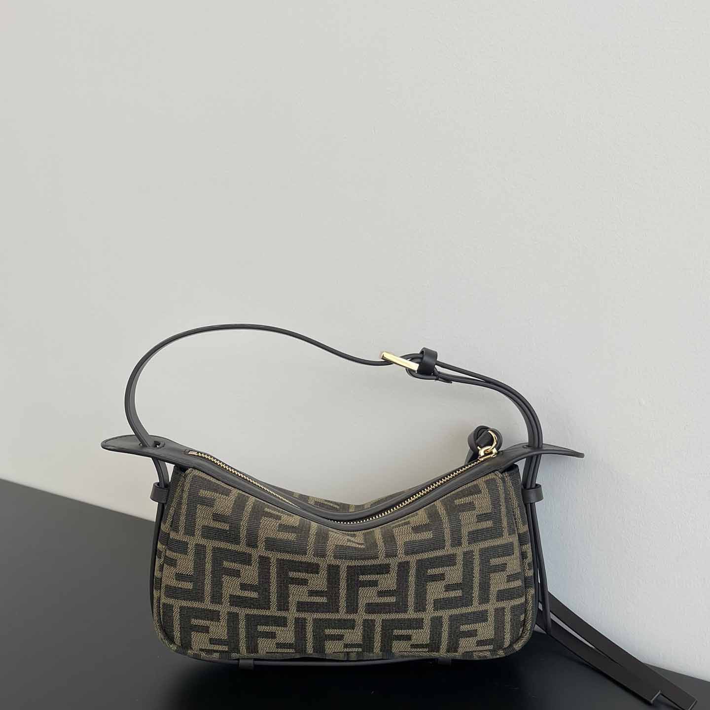 Fendi Simply Fendi Mini Brown FF Jacquard Fabric Mini Bag - DopestKickz