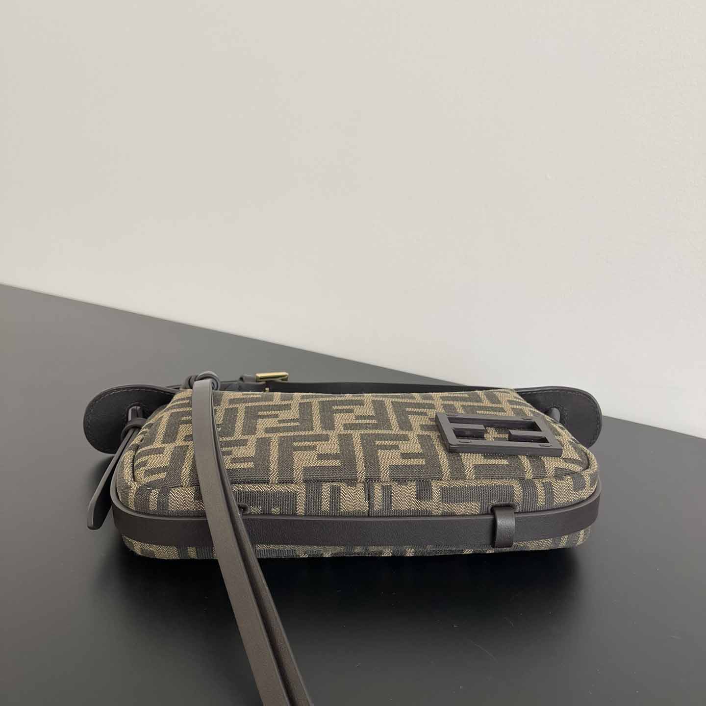 Fendi Simply Fendi Mini Brown FF Jacquard Fabric Mini Bag - DopestKickz