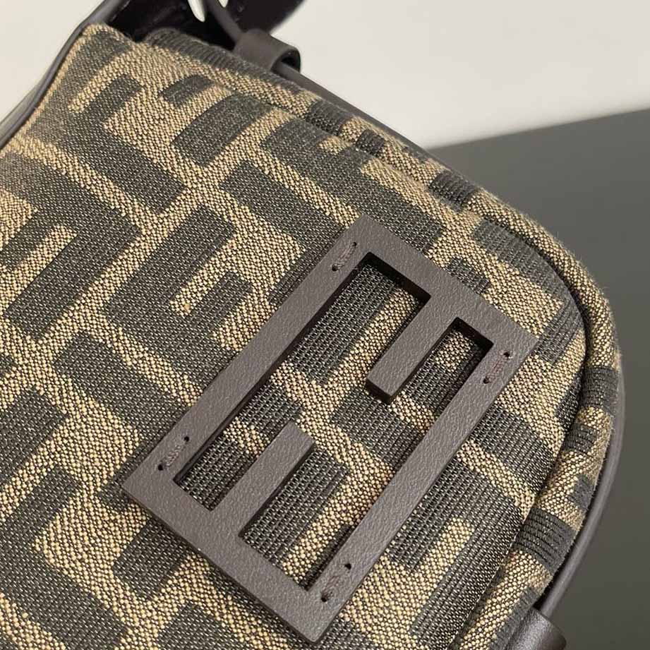 Fendi Simply Fendi Mini Brown FF Jacquard Fabric Mini Bag - DopestKickz