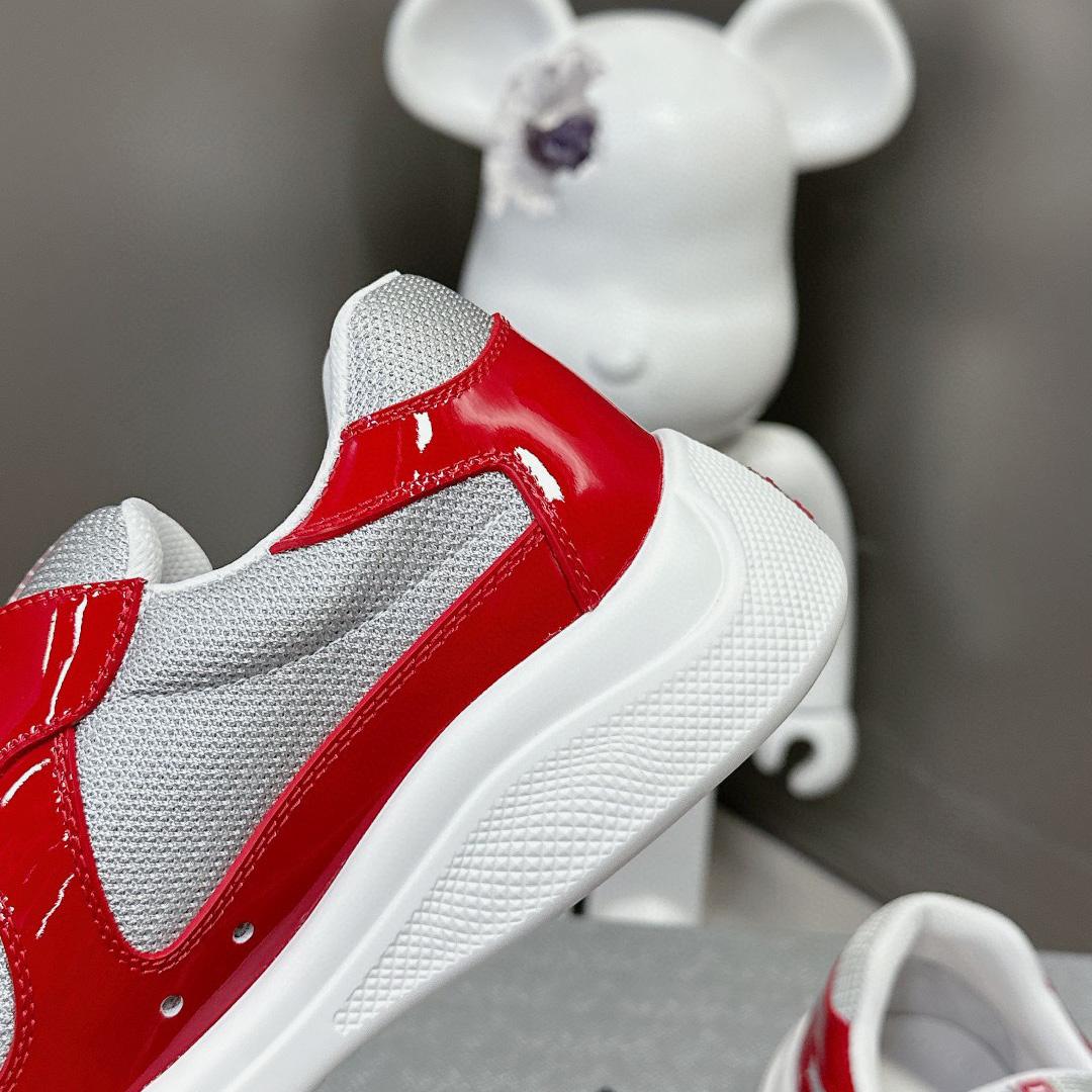Prada Patent Leather And Technical Fabric Prada America's Cup Sneakers - DopestKickz