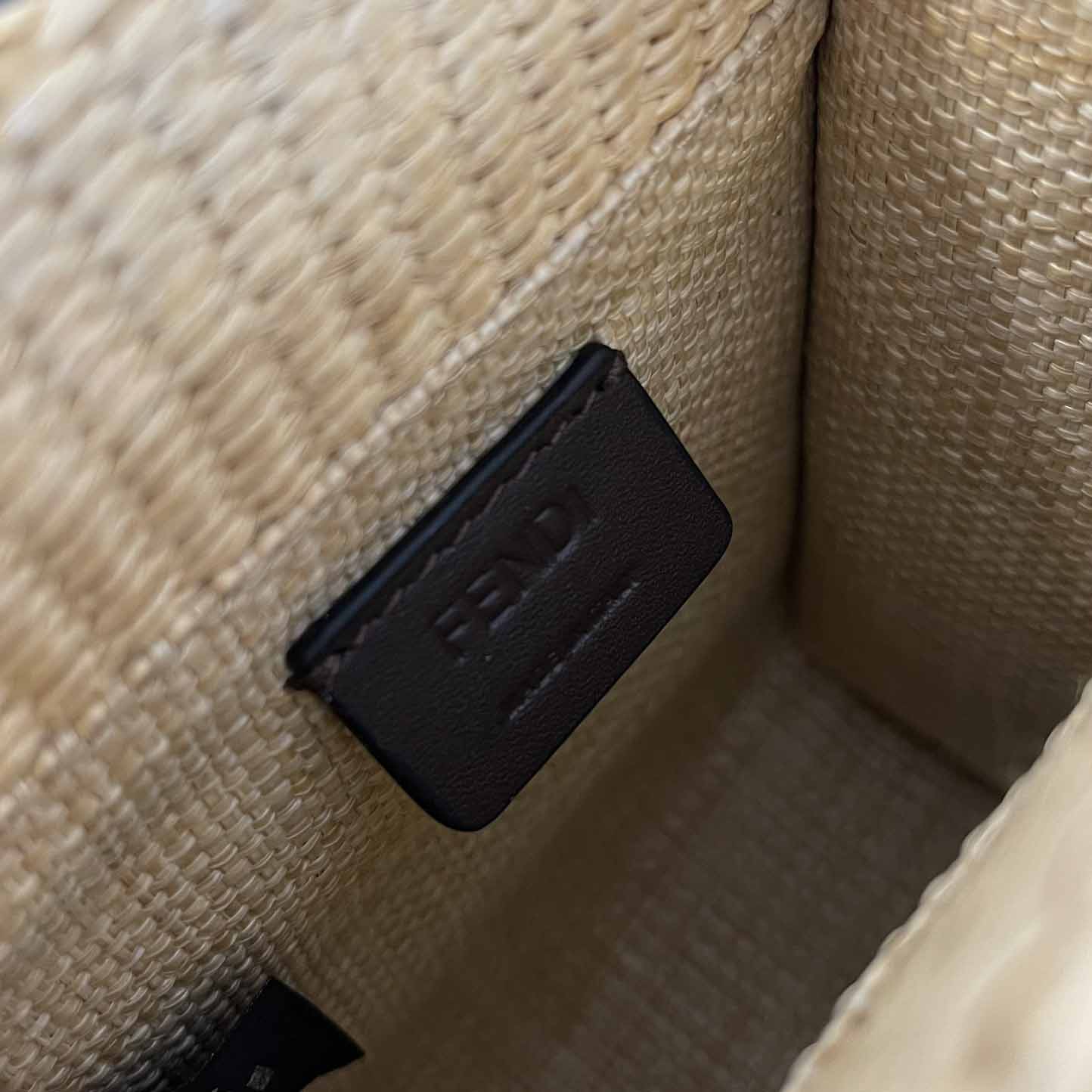 Fendi Mini Sunshine Shopper Beige Cotton Fiber Mini-bag - DopestKickz