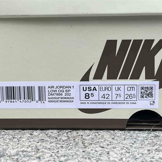 Travis Scott x Jordan Air Jordan 1 Low OG “Velvet Brown” Sneaker     DM7866-202 - DopestKickz