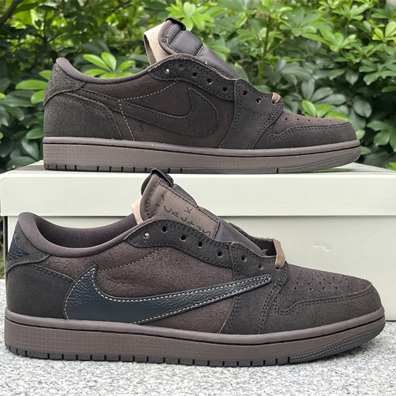 Travis Scott x Jordan Air Jordan 1 Low OG “Velvet Brown” Sneaker     DM7866-202 - DopestKickz