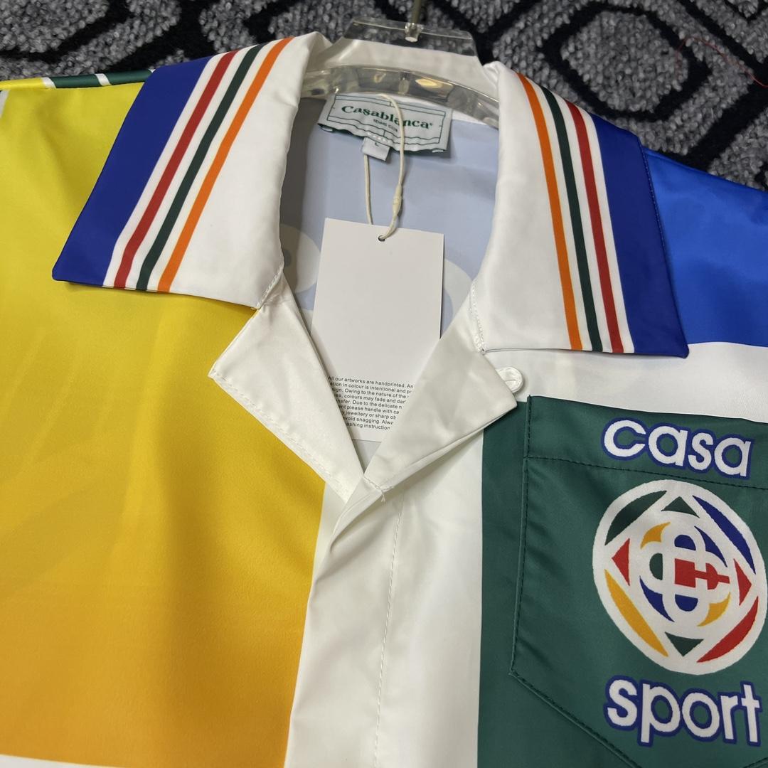 Casablanca Casa Sport Print Silk Button-Up Shirt - DopestKickz