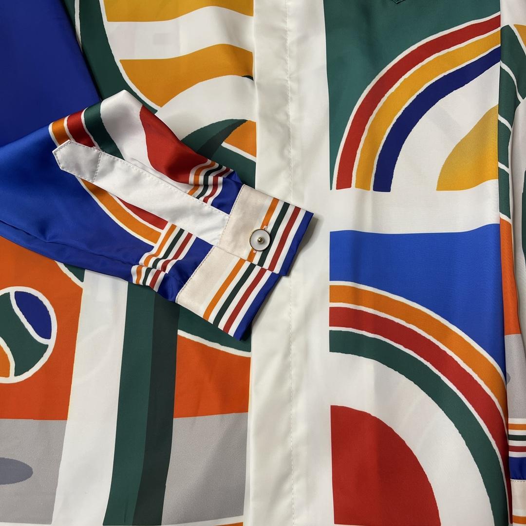 Casablanca Casa Sport Print Silk Button-Up Shirt - DopestKickz