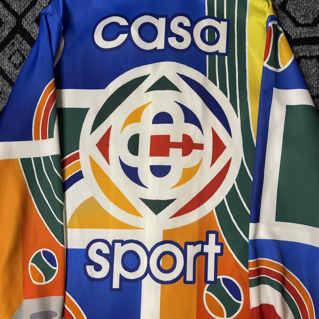 Casablanca Casa Sport Print Silk Button-Up Shirt - DopestKickz