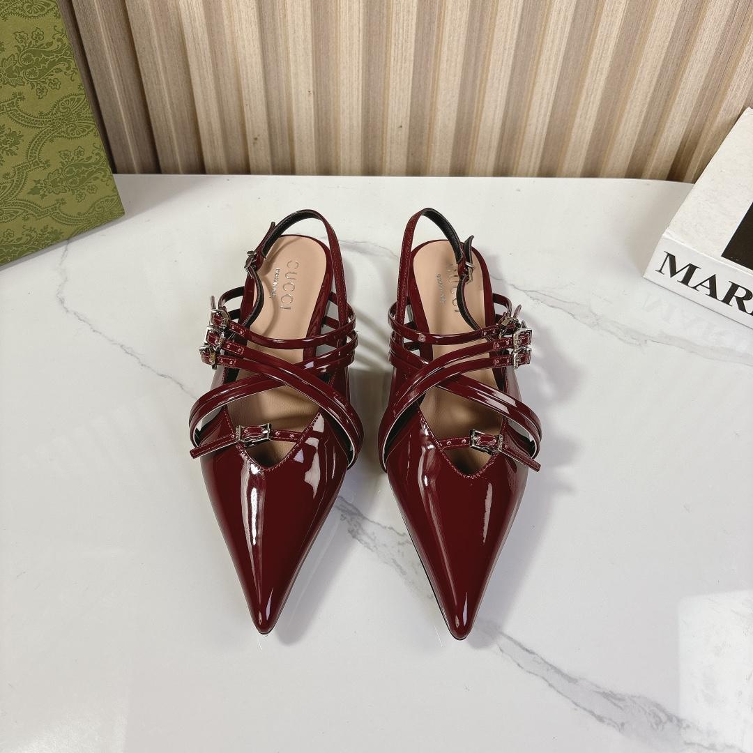 Gucci Women's Strappy Ballet Flat - DopestKickz