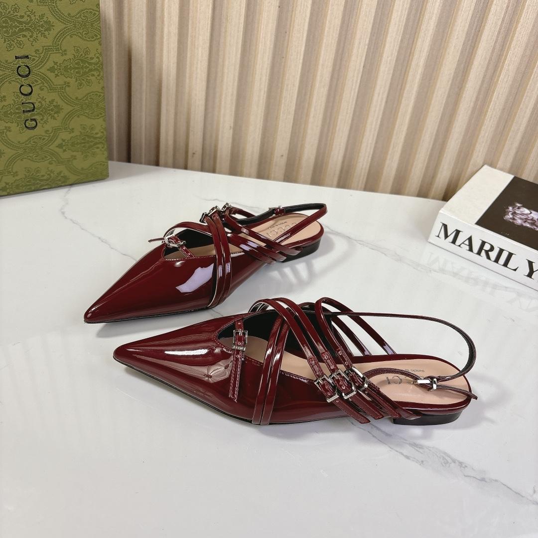 Gucci Women's Strappy Ballet Flat - DopestKickz