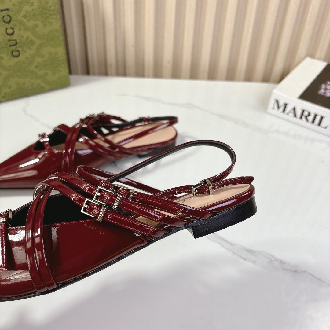 Gucci Women's Strappy Ballet Flat - DopestKickz