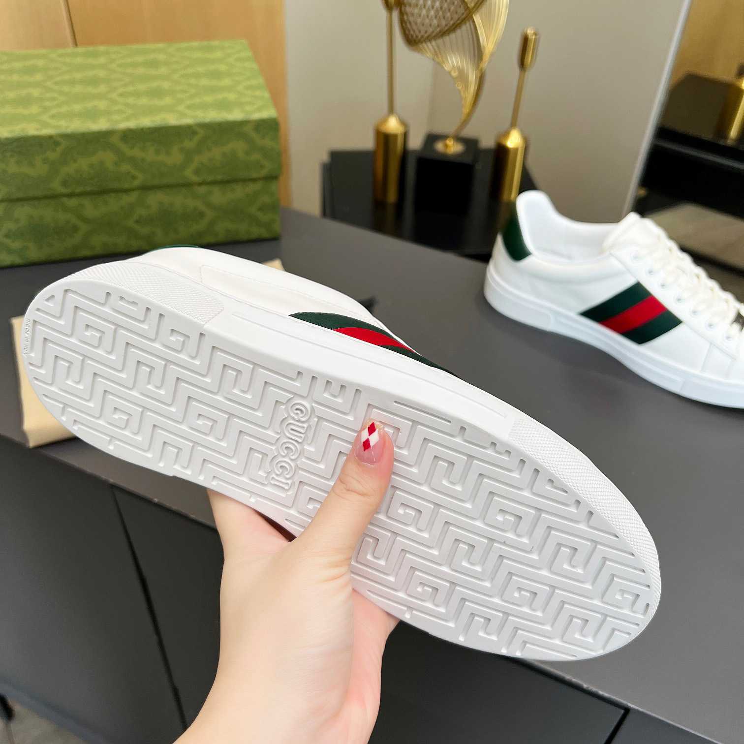 Gucci Ace Sneaker With Web - DopestKickz