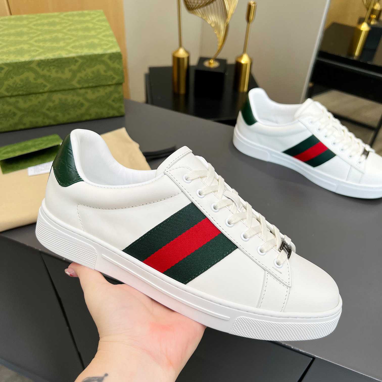 Gucci Ace Sneaker With Web - DopestKickz