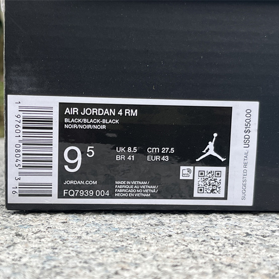 Air Jordan 4 RM “Black Cat” Sneakers     FQ7939-004 - DopestKickz