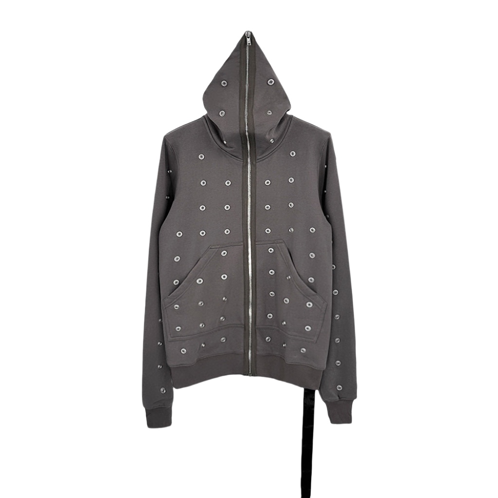 Rick Owens DRKSHDW Stud-detailing Zipped Hoodie - DopestKickz