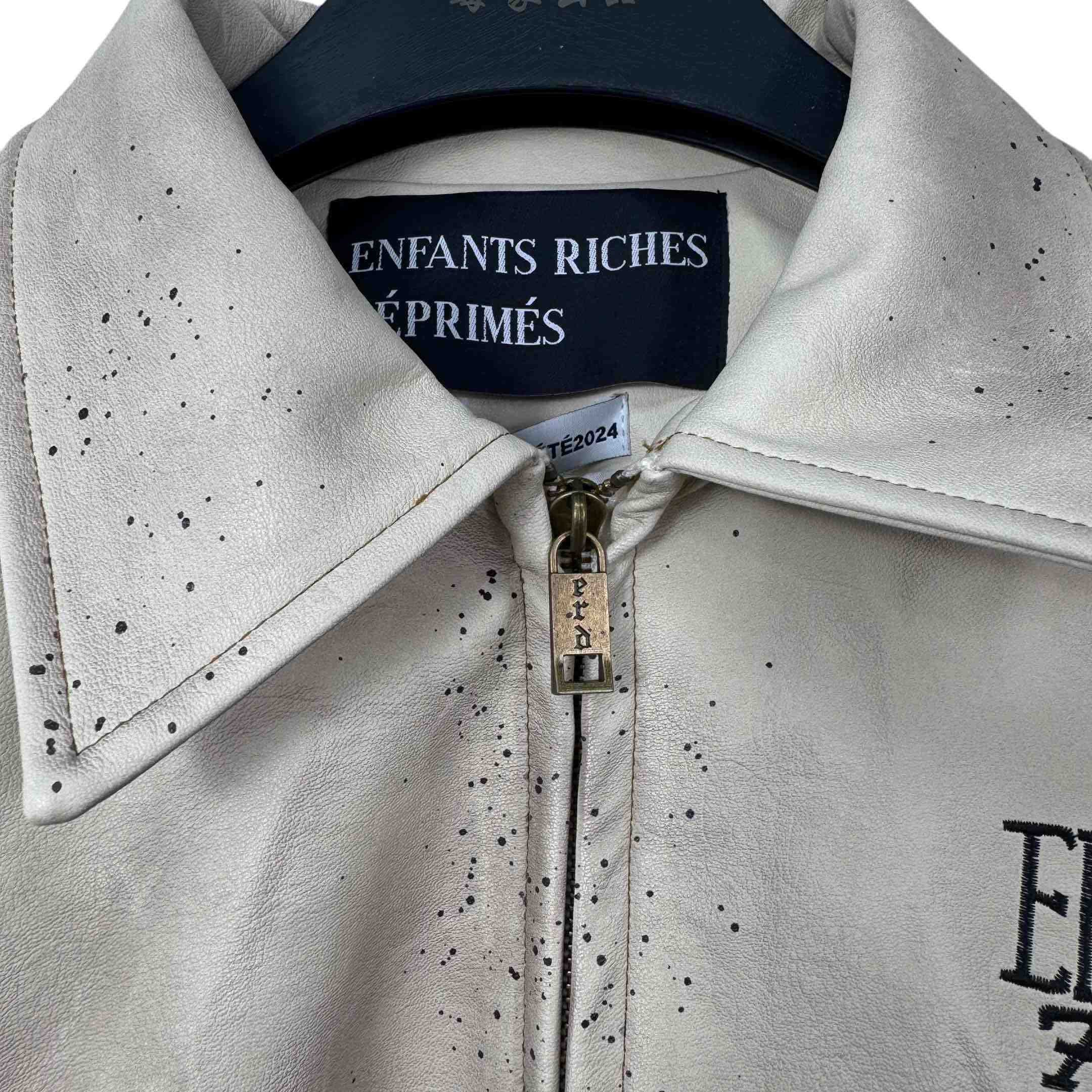 Enfants Riches Deprimes Embroidered-motif Leather Jacket - DopestKickz