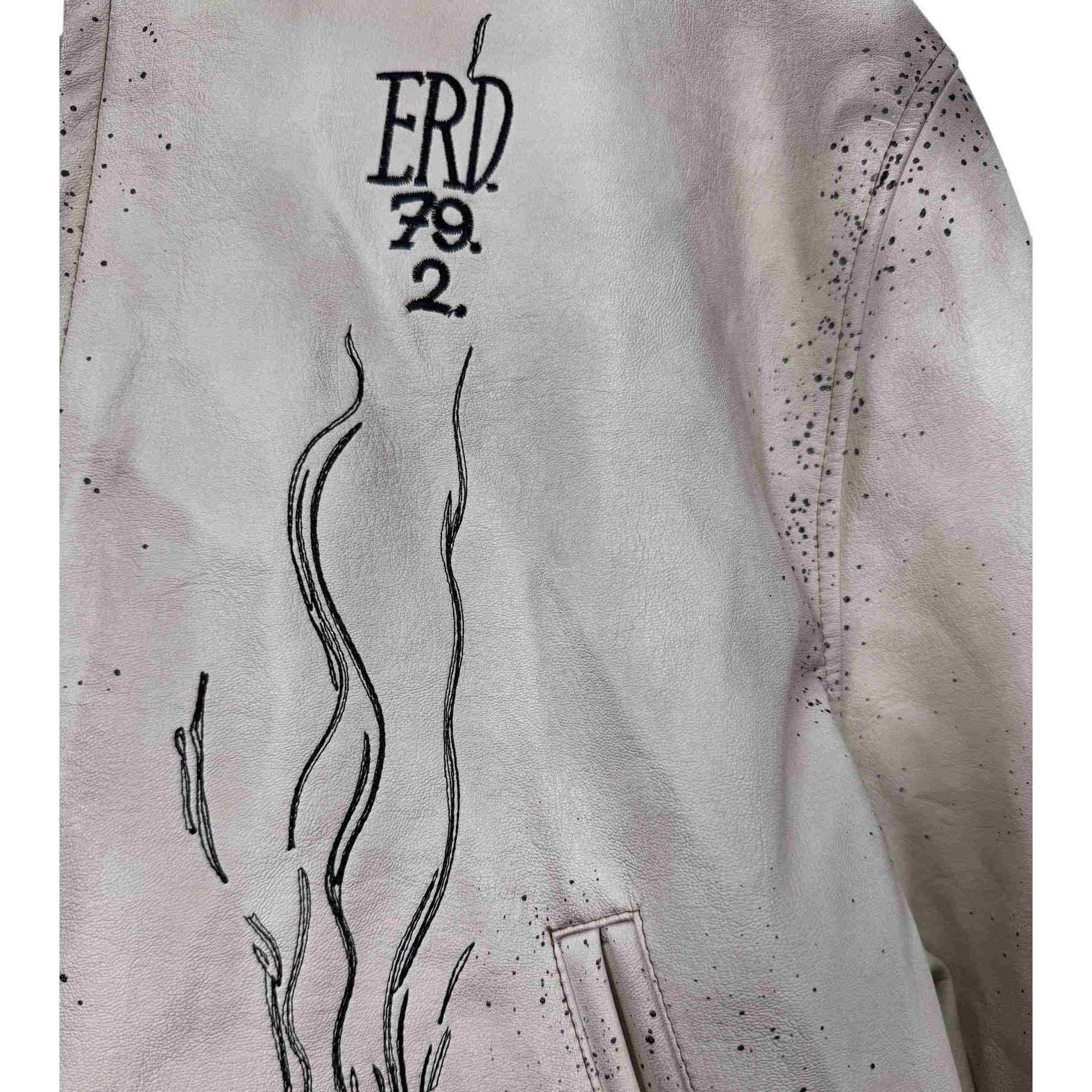 Enfants Riches Deprimes Embroidered-motif Leather Jacket - DopestKickz