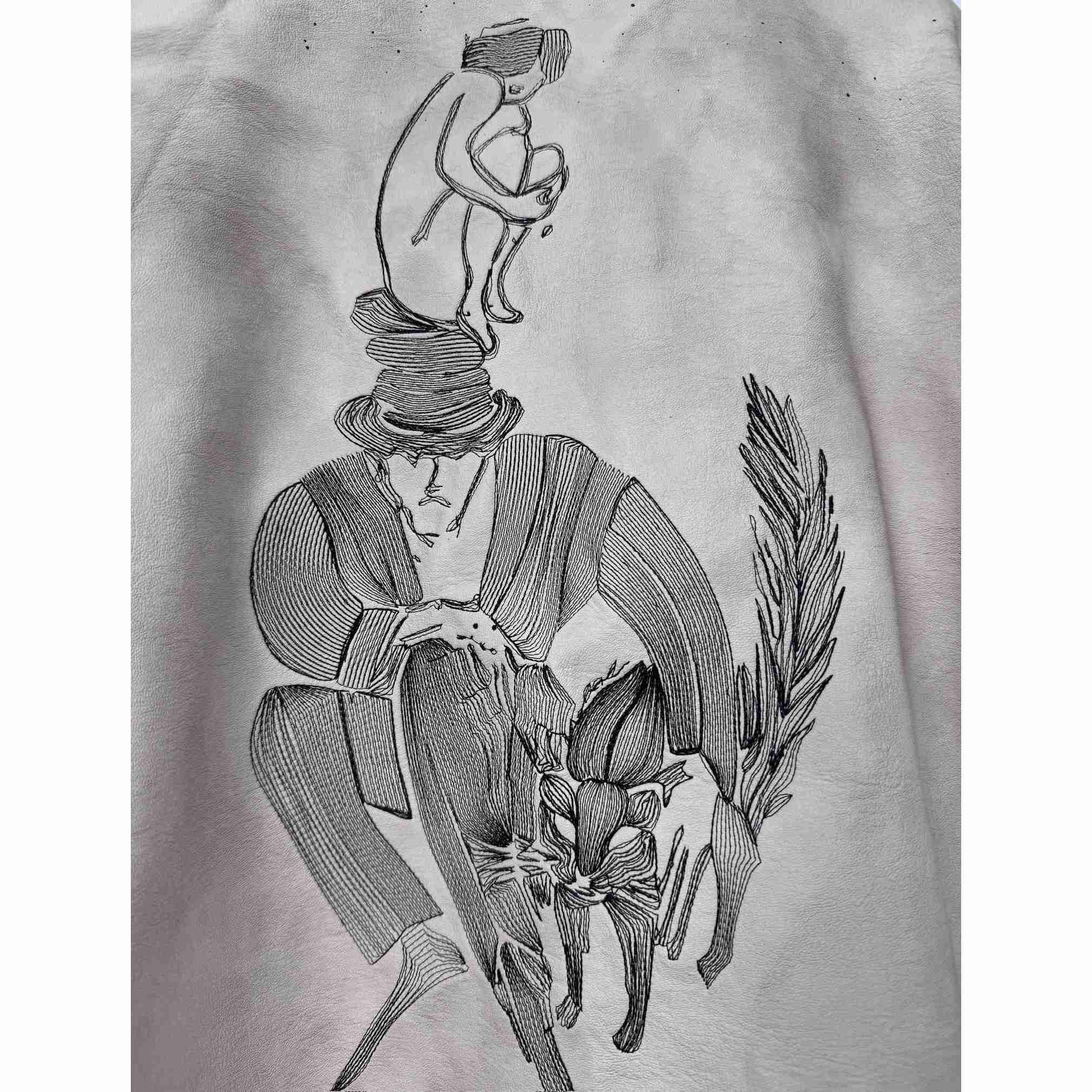 Enfants Riches Deprimes Embroidered-motif Leather Jacket - DopestKickz