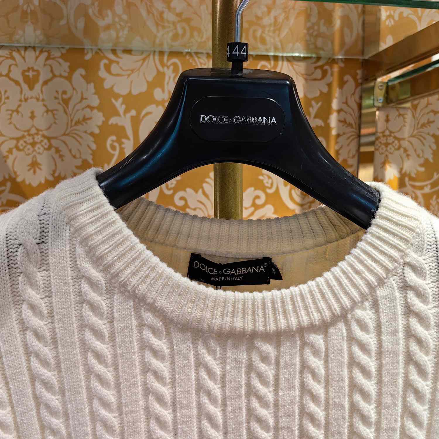 Dolce & Gabbana White Logo-embroidery Virgin Wool Jumper - DopestKickz