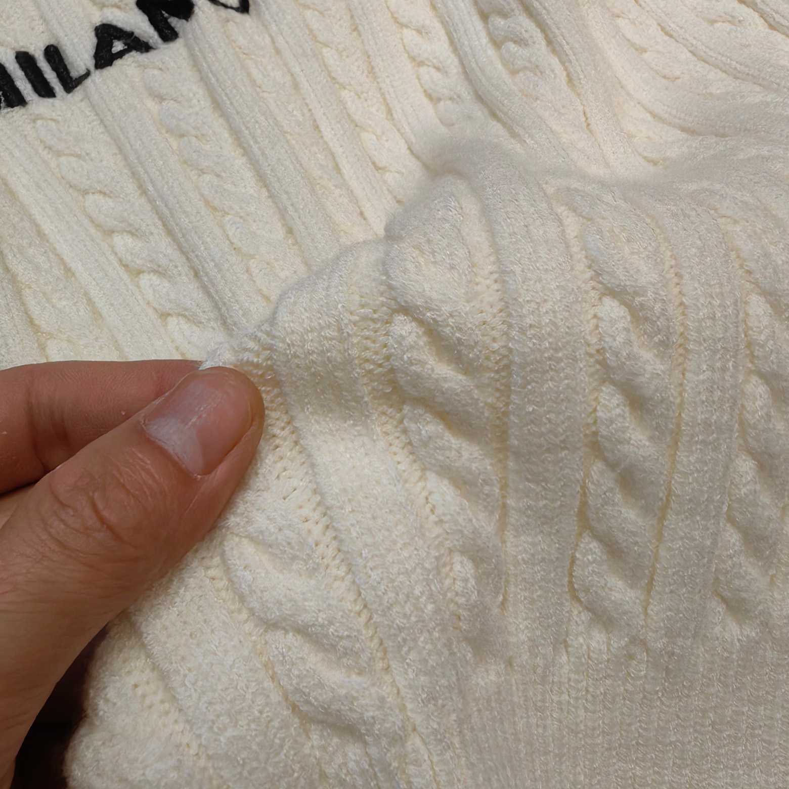 Dolce & Gabbana White Logo-embroidery Virgin Wool Jumper - DopestKickz