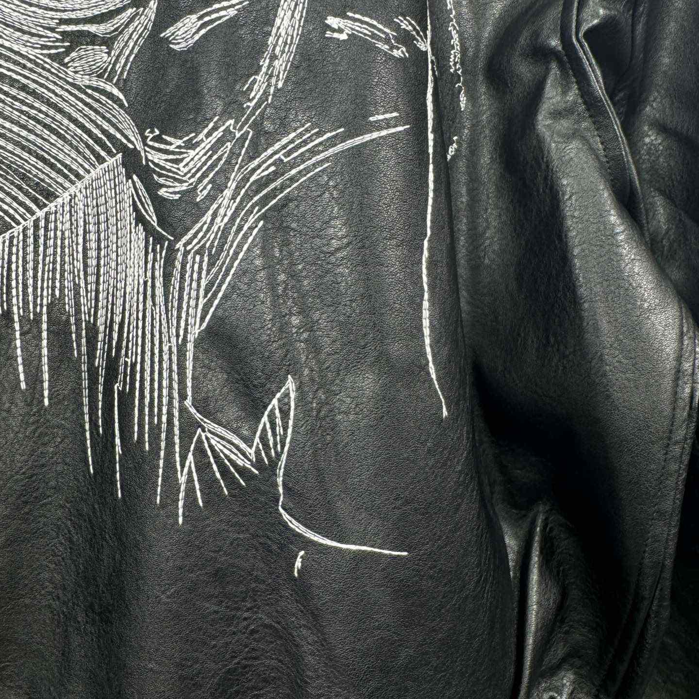 Enfants Riches Deprimes Opium Embroidered Leather Jacket - DopestKickz