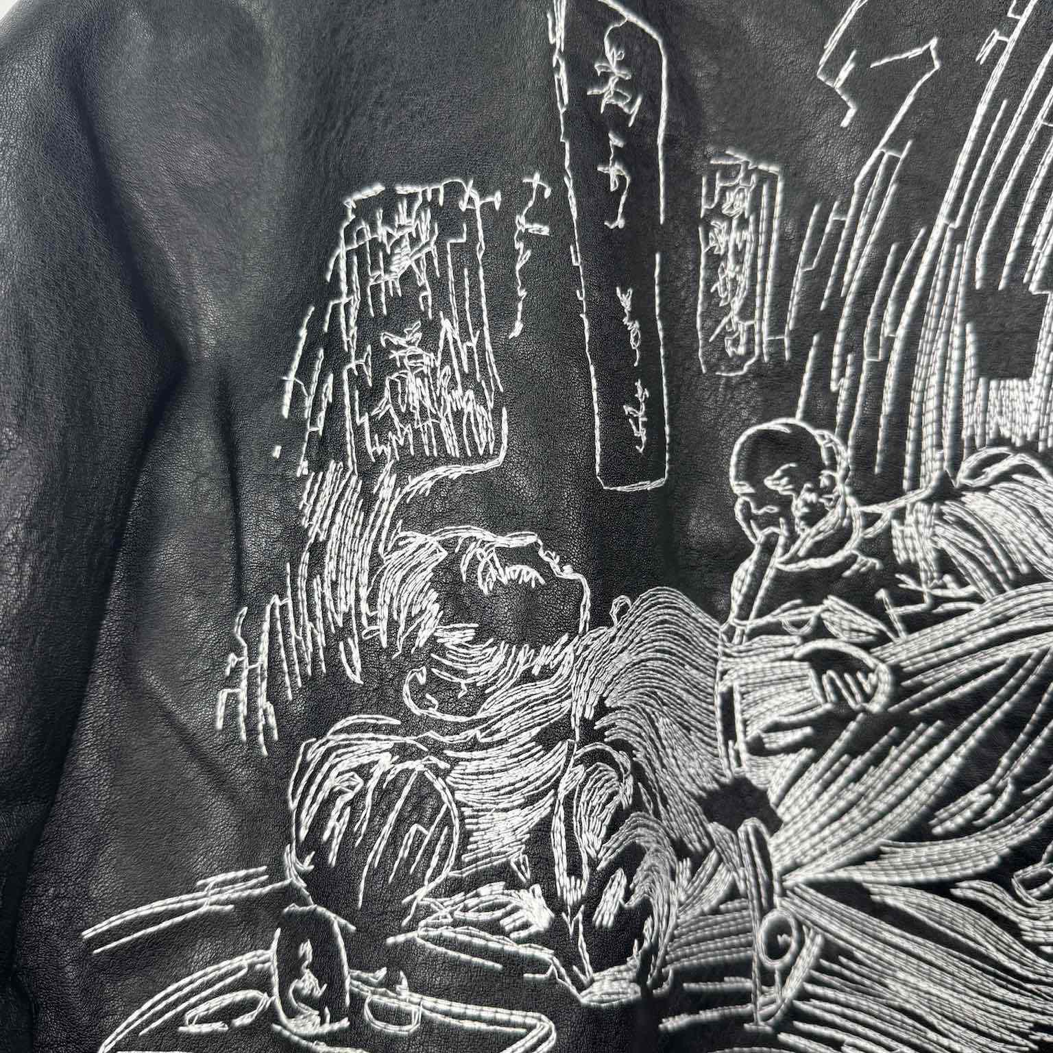 Enfants Riches Deprimes Opium Embroidered Leather Jacket - DopestKickz