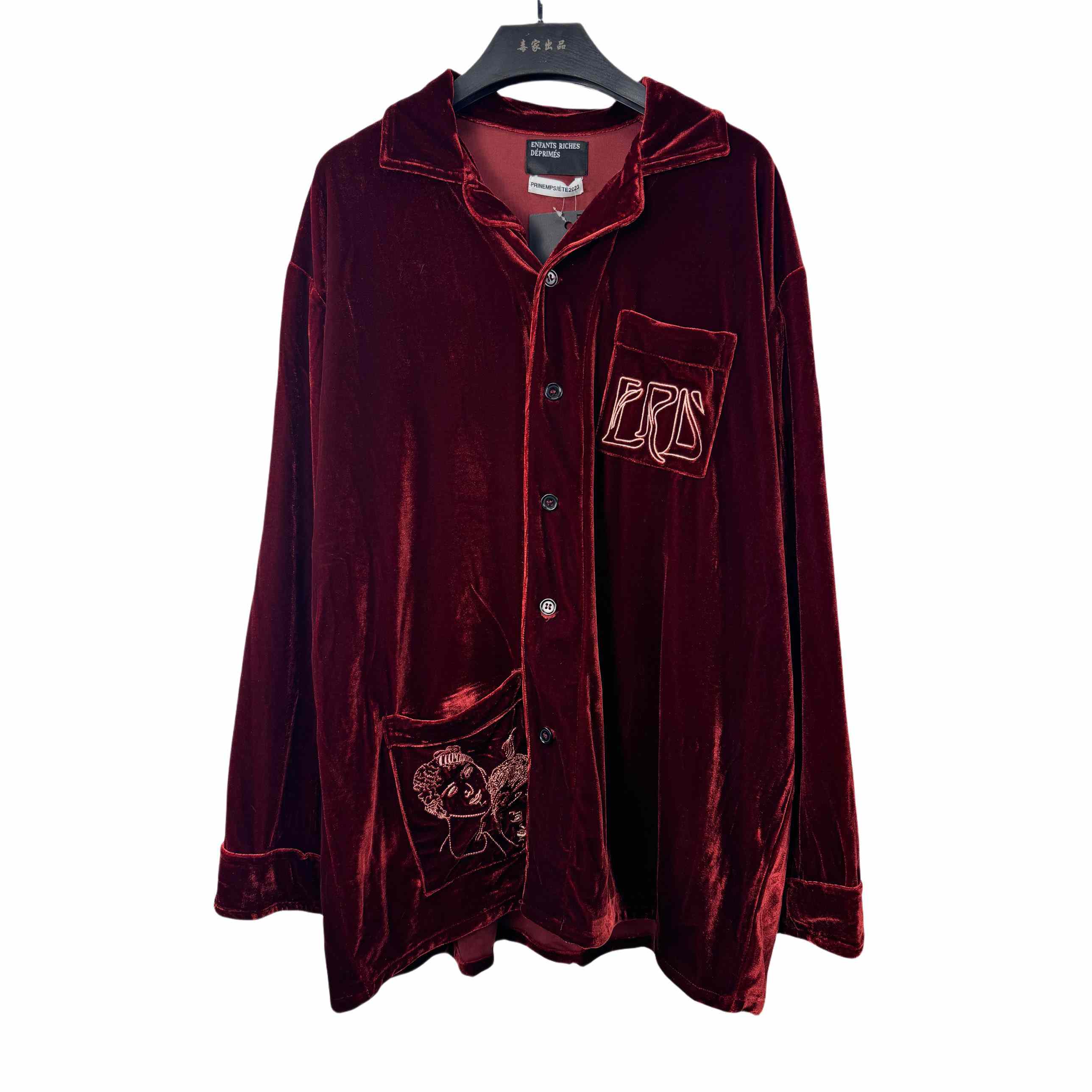 Enfants Riches Deprimes Red Velvet Shirt Coat - DopestKickz