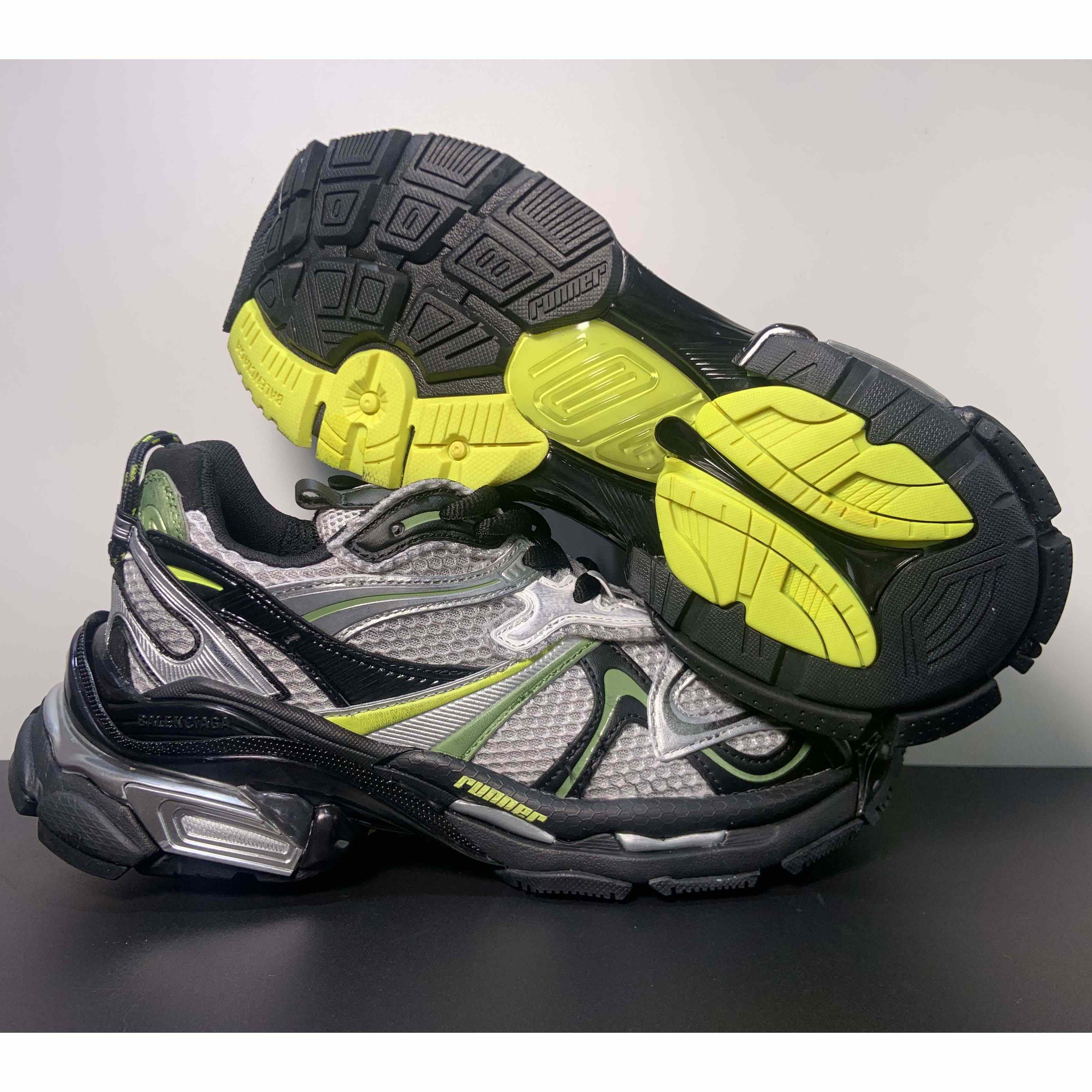 Balenciaga Runner 2.0 Sneaker In Silver - DopestKickz