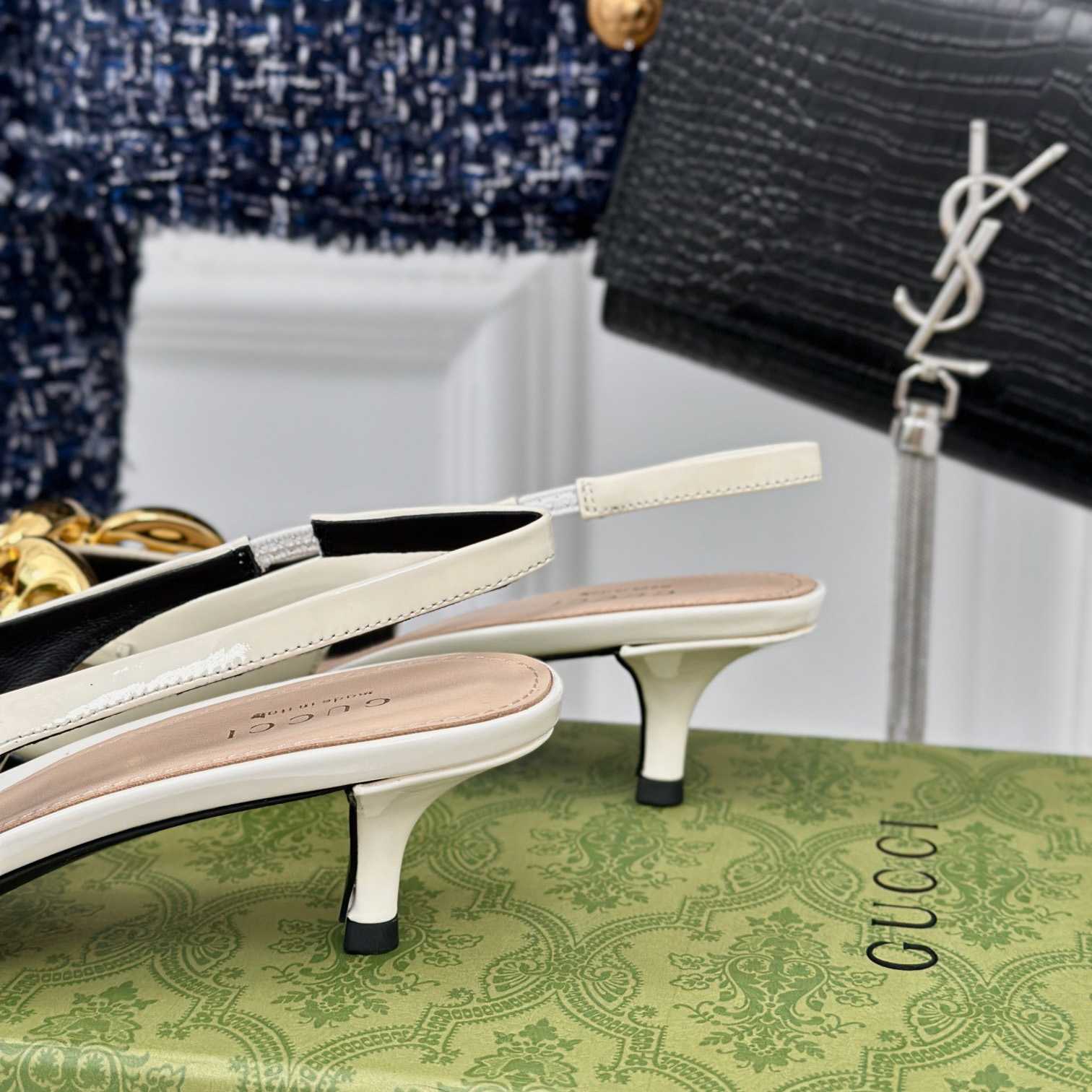 Gucci Women's Slingback With Marina Chain  - DopestKickz