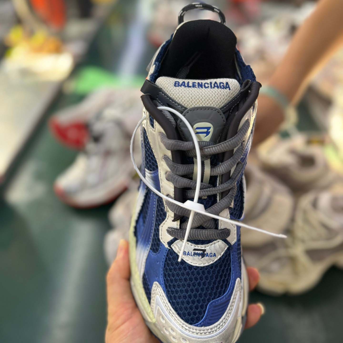 Balenciaga Runner Gradient Sneaker In Beige/navy/grey - DopestKickz