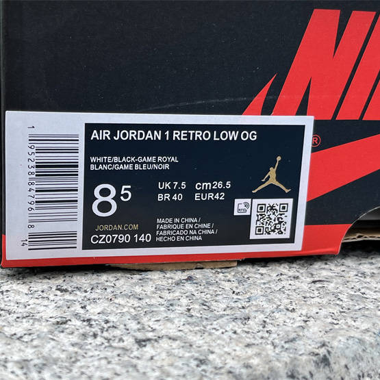 Air Jordan 1 Low OG “Game Royal” Sneaker   CZ0790-140  - DopestKickz