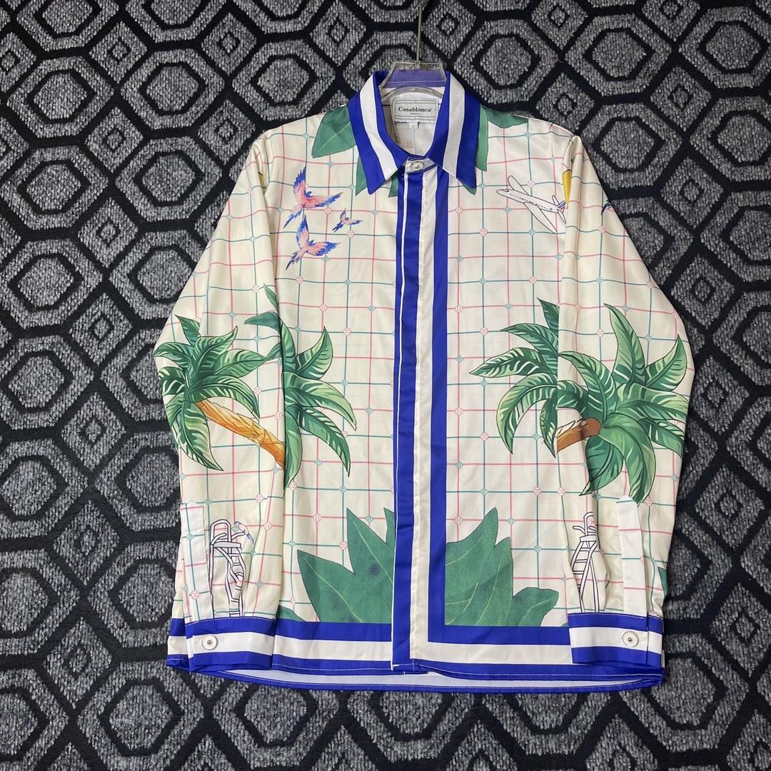 Casablanca Paris tennis club classic silk shirt - DopestKickz