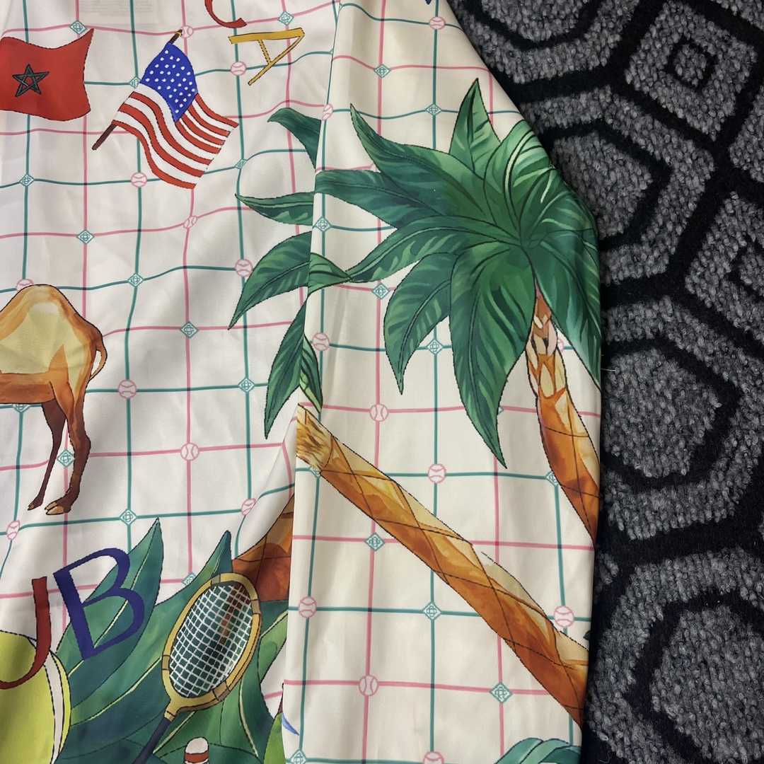 Casablanca Paris tennis club classic silk shirt - DopestKickz