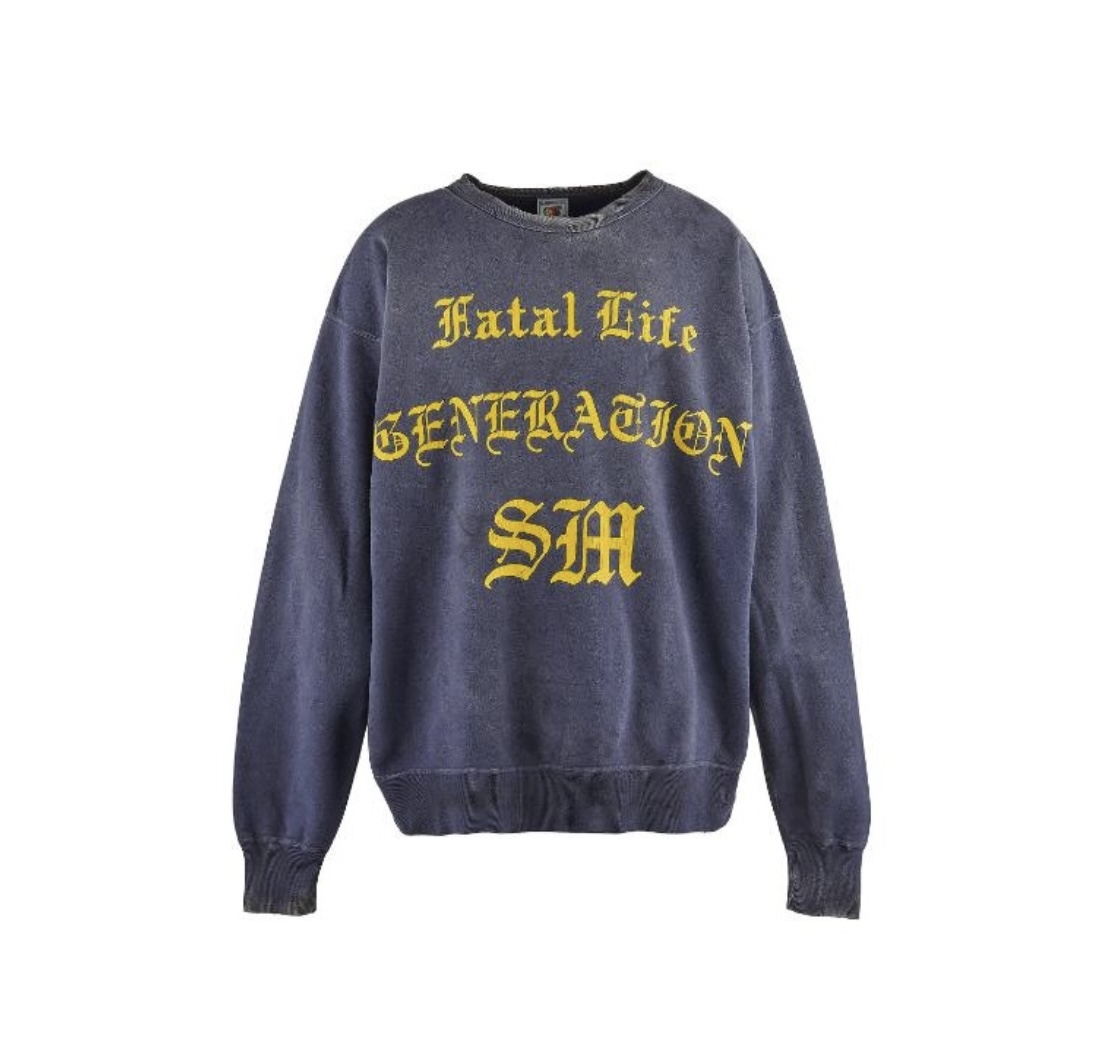 Saint Michael Crw Sweat/fatal Life Hoodie - DopestKickz