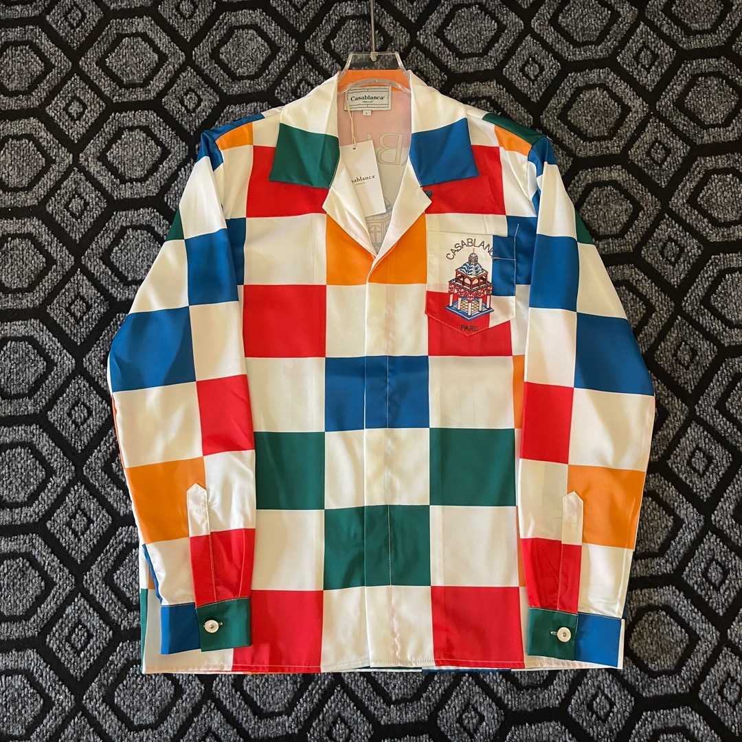 Casablanca Checkerboard-print Silk Shirt - DopestKickz