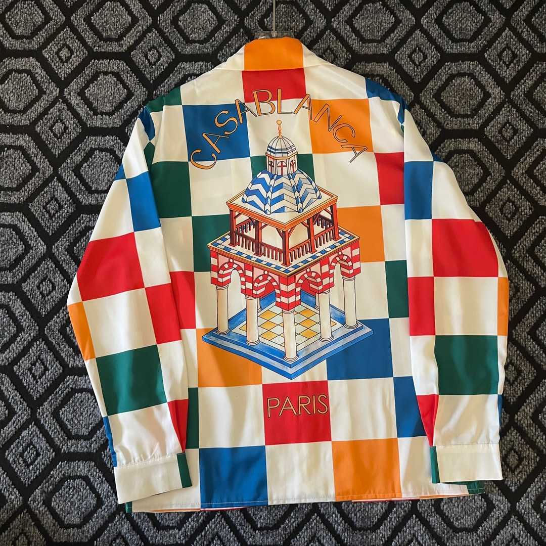 Casablanca Checkerboard-print Silk Shirt - DopestKickz