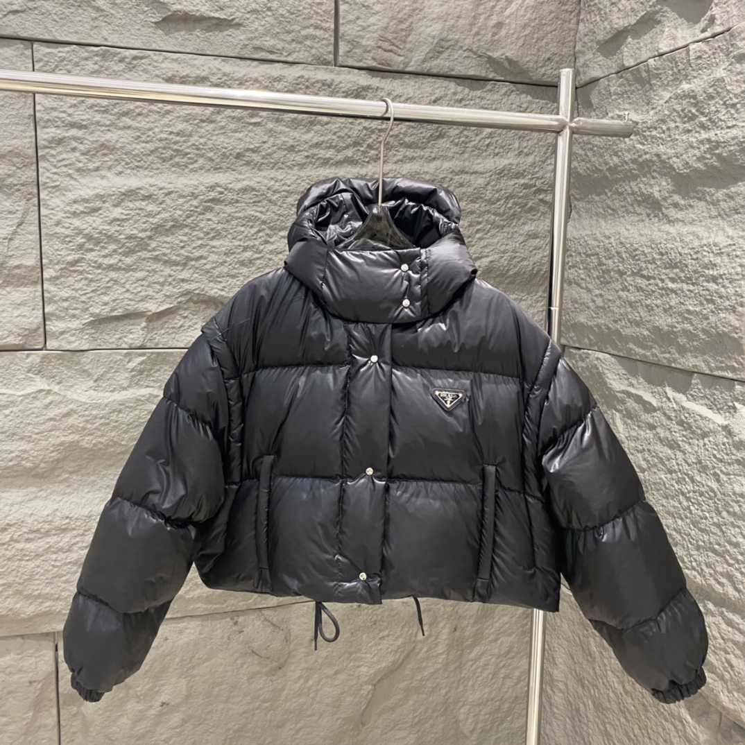 Prada Re-Nylon Convertible Cropped Down Jacket - DopestKickz