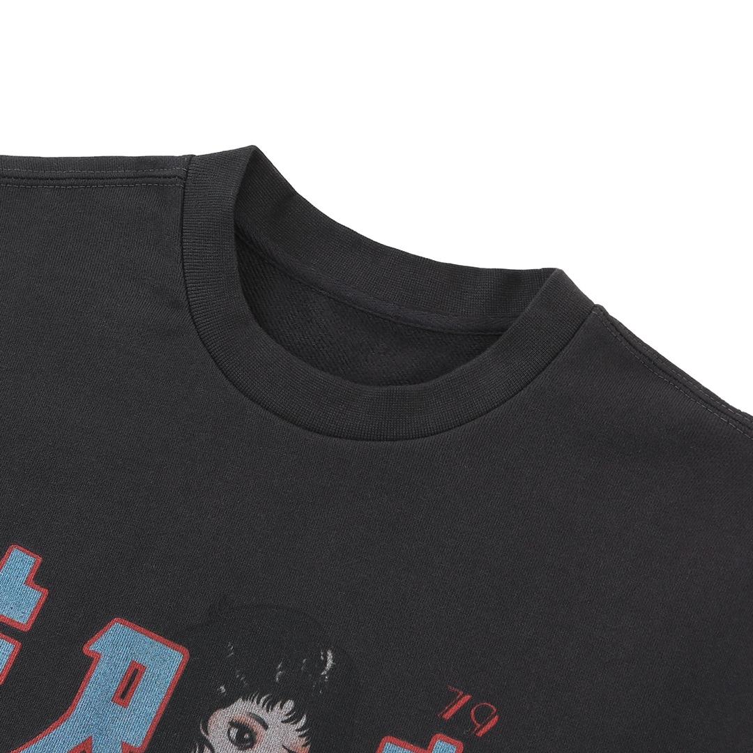 Enfants Riches Deprimes Dark Gray Bad School Girl Printed Crewneck Cotton Sweatshirt - DopestKickz