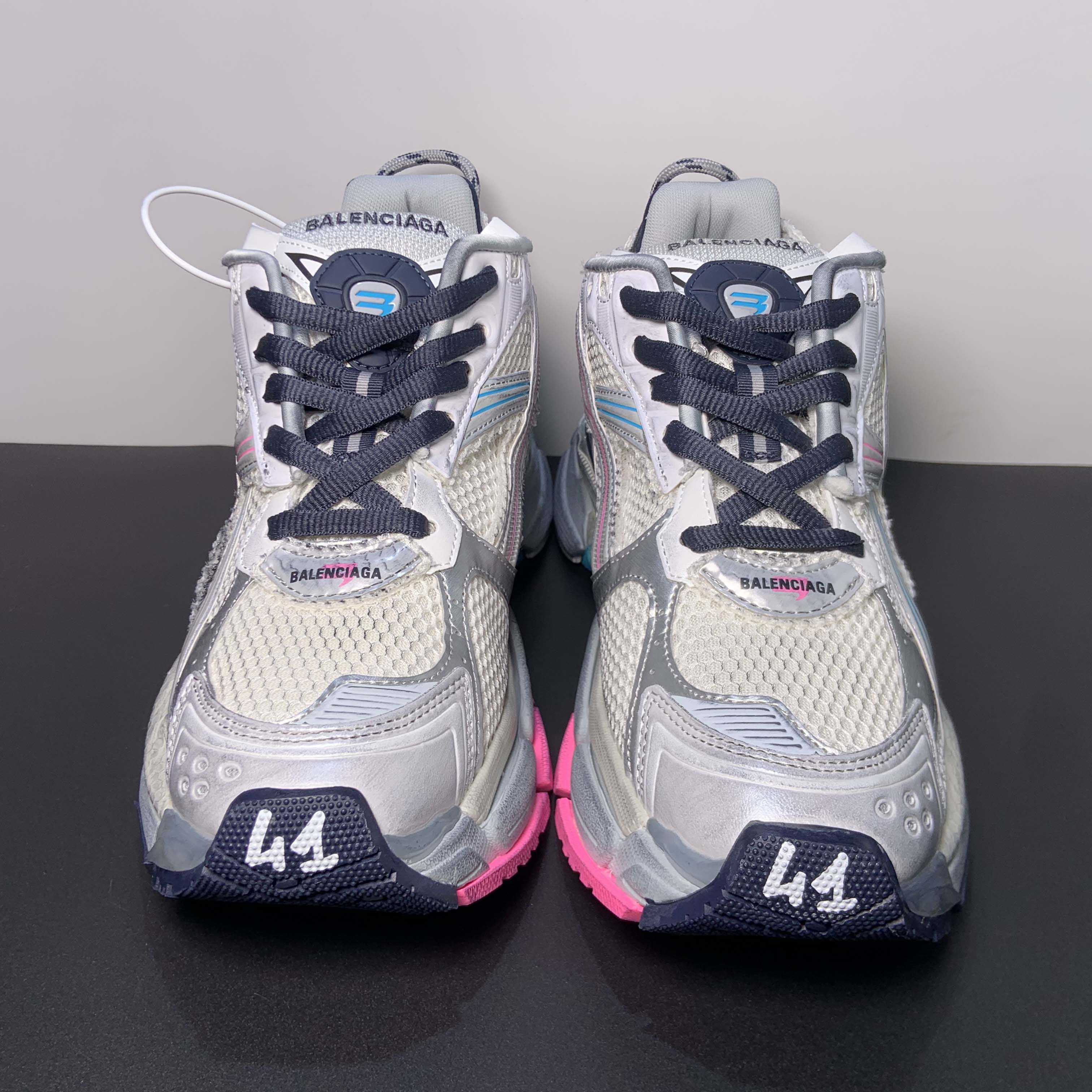 Balenciaga Runner Sneaker In Light Beige/grey/pink/blue - DopestKickz