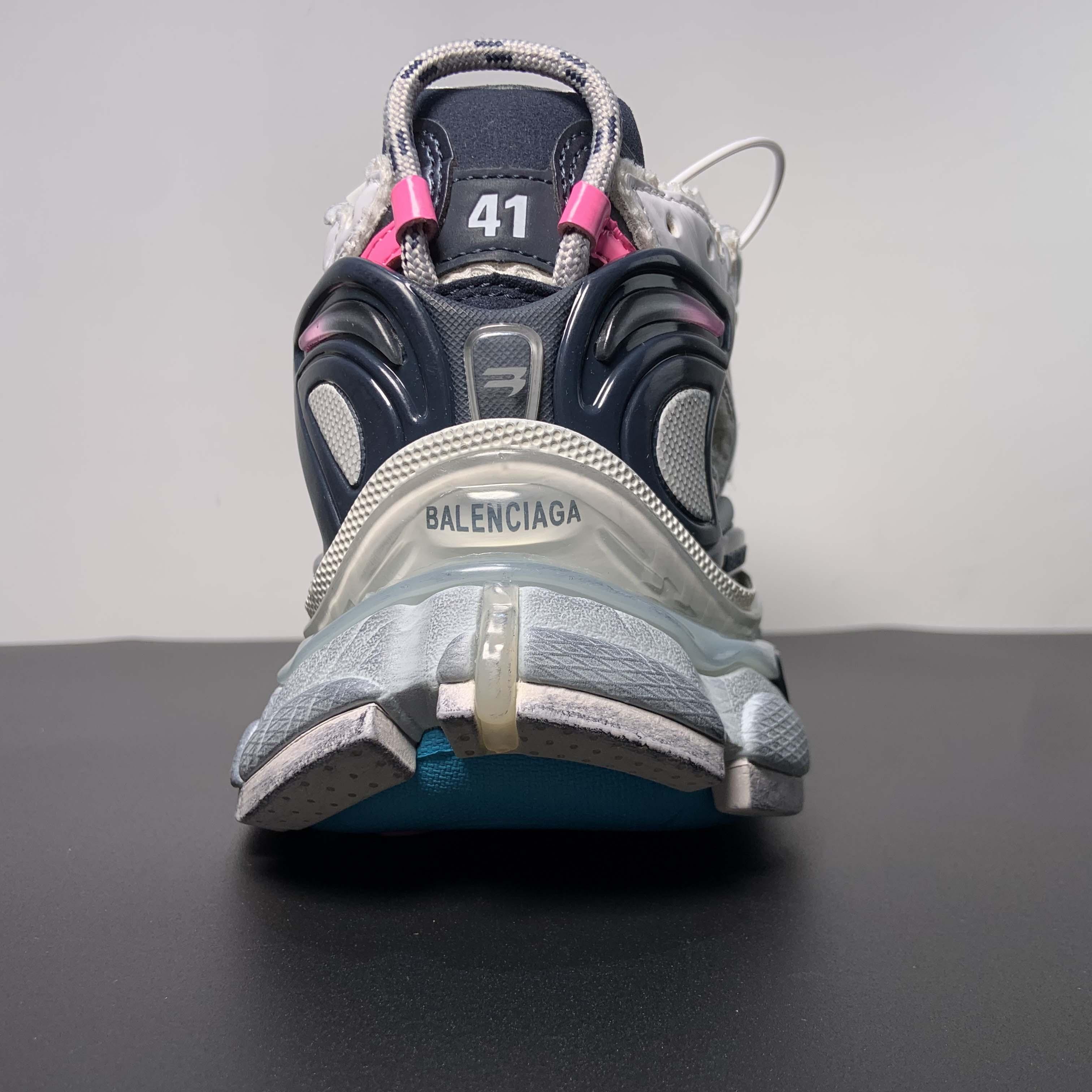 Balenciaga Runner Sneaker In Light Beige/grey/pink/blue - DopestKickz