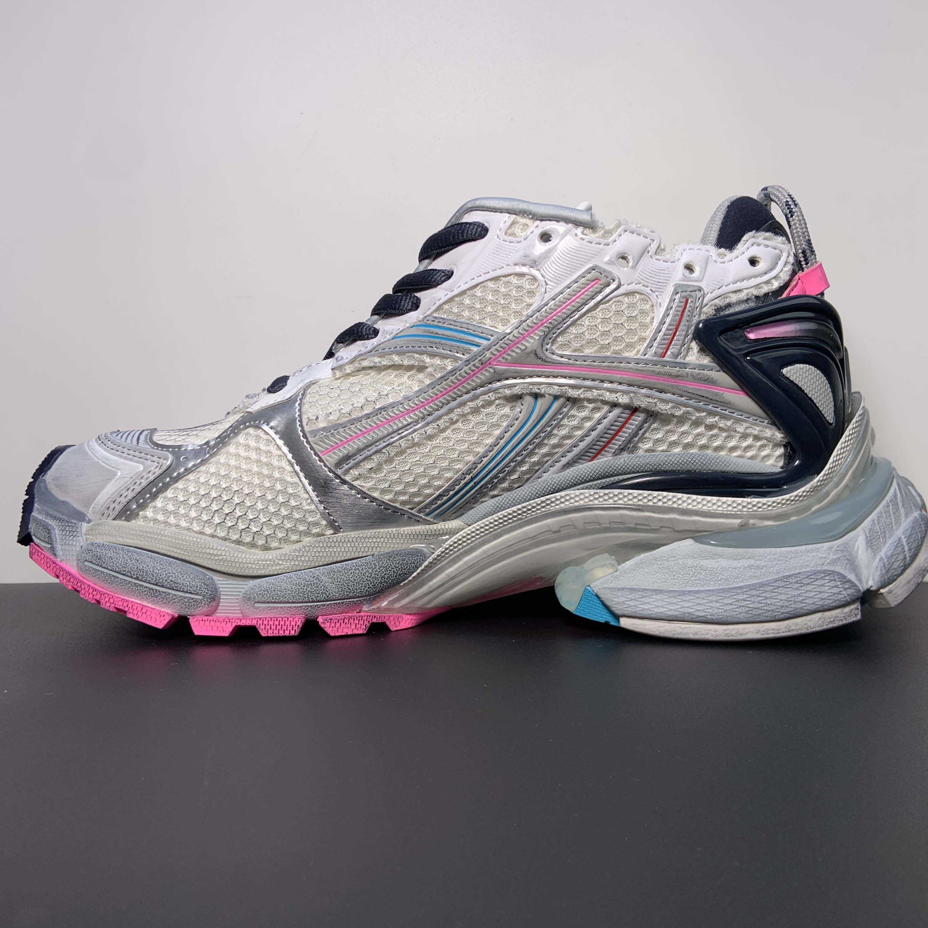 Balenciaga Runner Sneaker In Light Beige/grey/pink/blue - DopestKickz