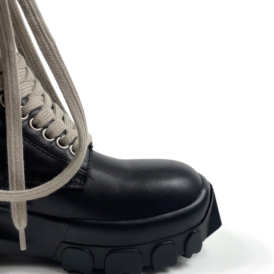 Rick Owens Lace-up Leather Boots - DopestKickz
