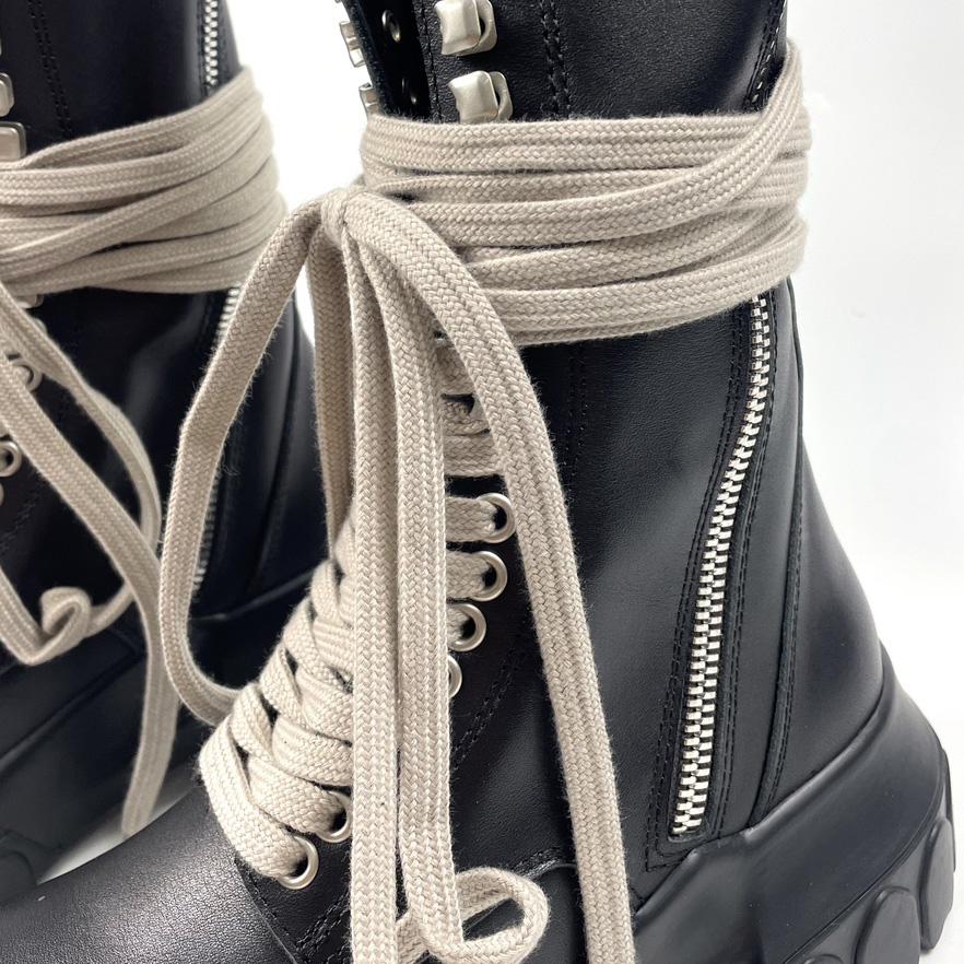 Rick Owens Lace-up Leather Boots - DopestKickz