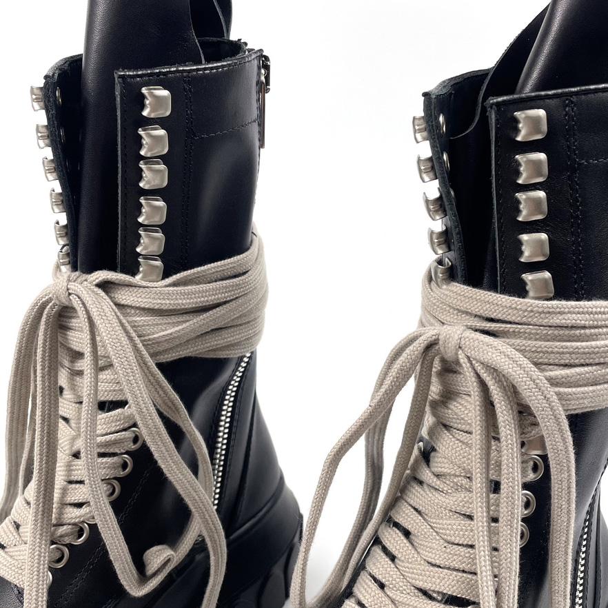 Rick Owens Lace-up Leather Boots - DopestKickz