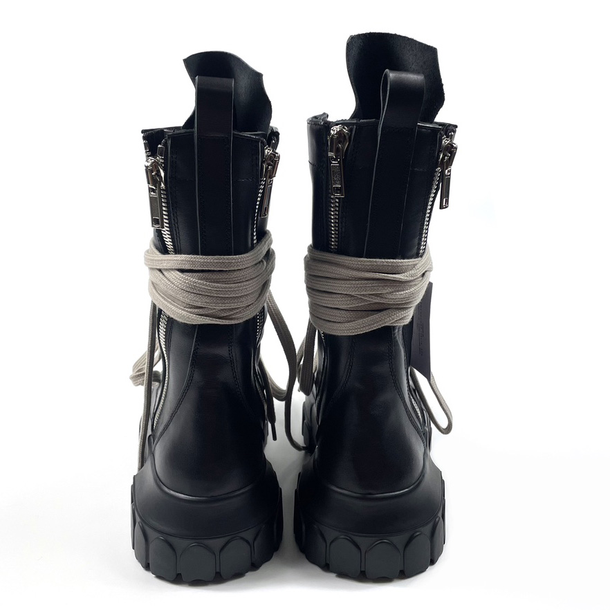 Rick Owens Lace-up Leather Boots - DopestKickz