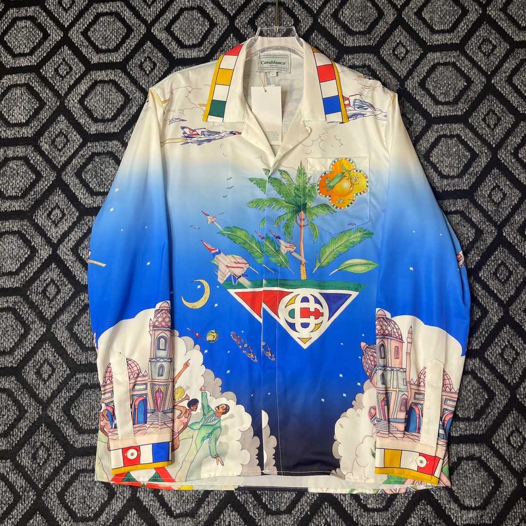 Casablanca Le Dimension Illustration Style-print Shirt - DopestKickz