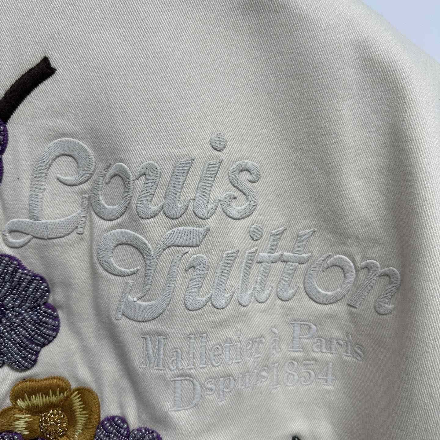 Louis Vuitton Embroidered Ostrich Varsity Jacket   1AFQLX - DopestKickz