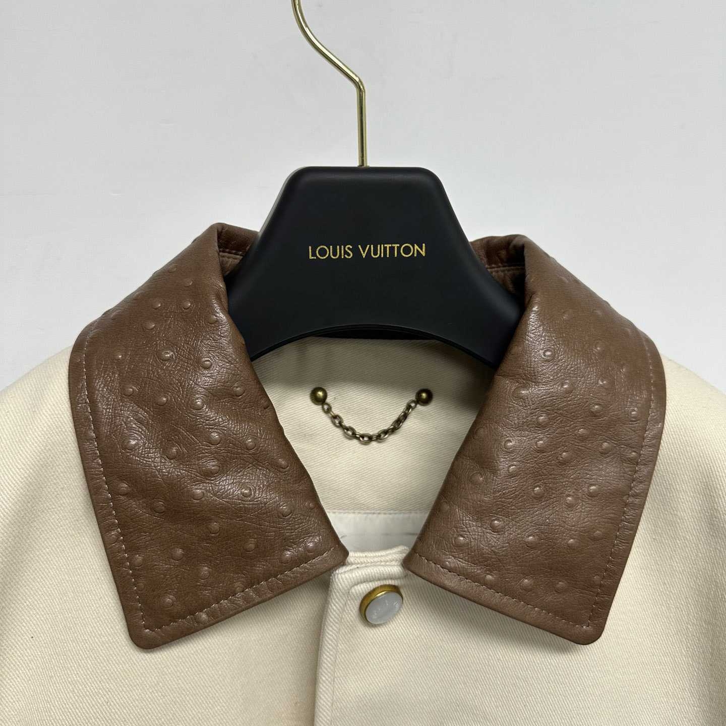Louis Vuitton Embroidered Ostrich Varsity Jacket   1AFQLX - DopestKickz