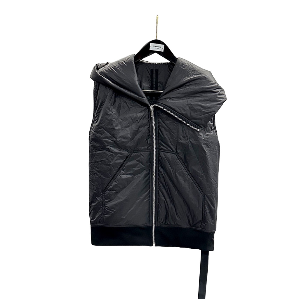 Rick Owens Padded nylon vest with hood - DopestKickz