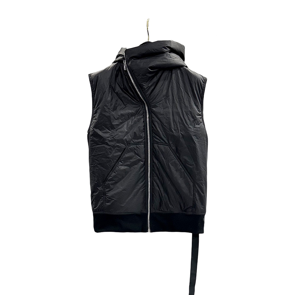 Rick Owens Padded nylon vest with hood - DopestKickz