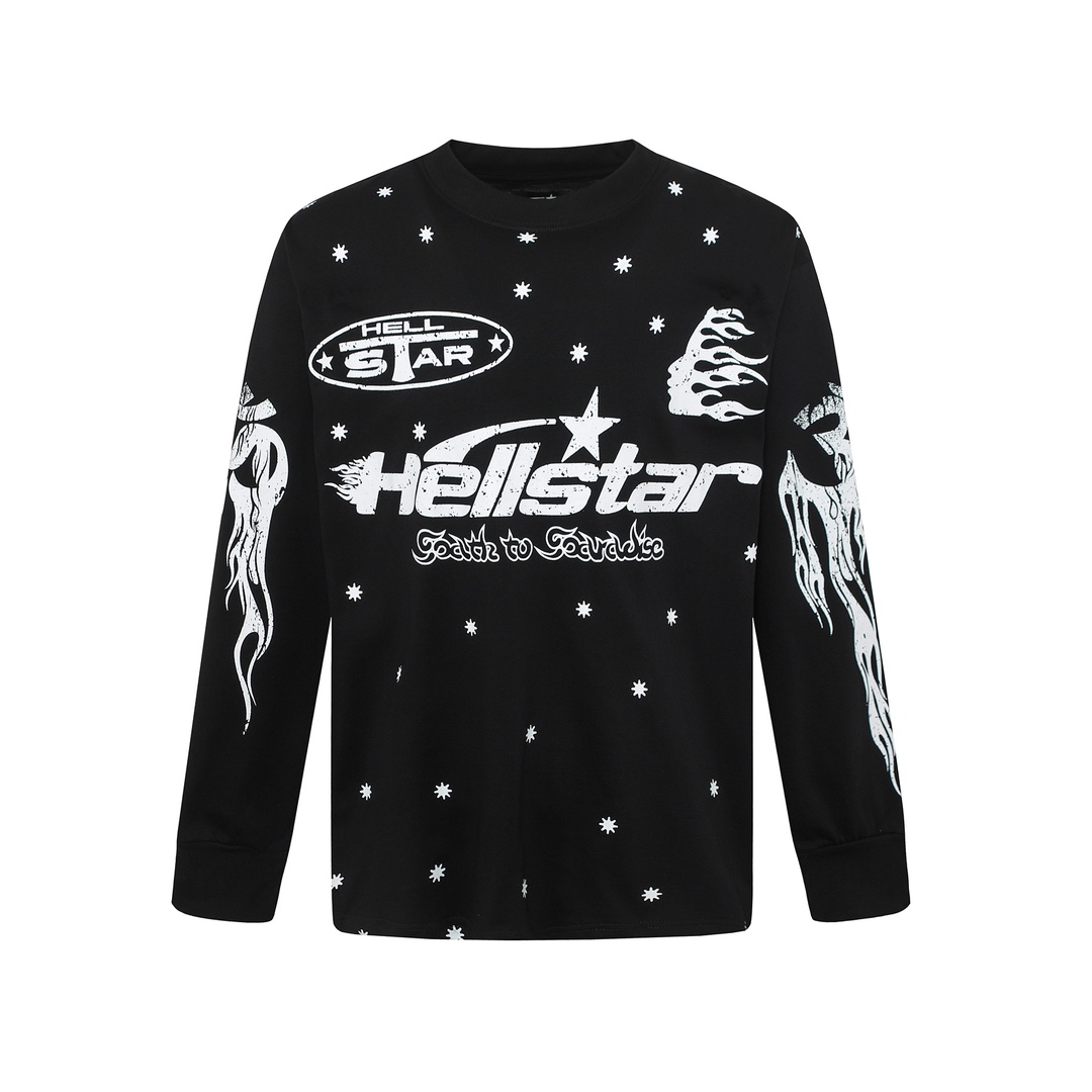 Hellstar Meteor Flame Limited Edition Long Sleeve T-Shirt - DopestKickz