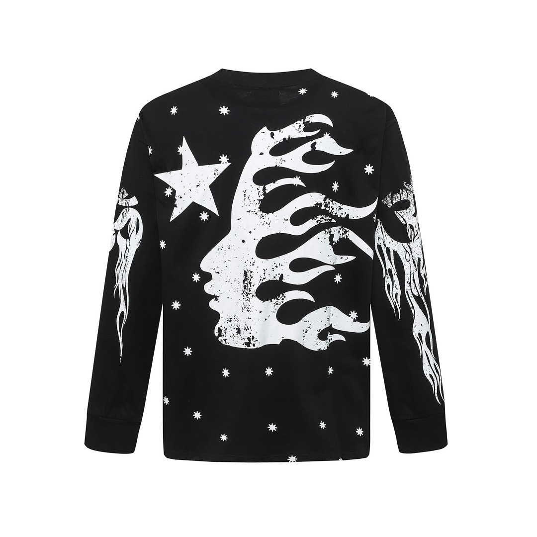 Hellstar Meteor Flame Limited Edition Long Sleeve T-Shirt - DopestKickz